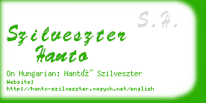 szilveszter hanto business card